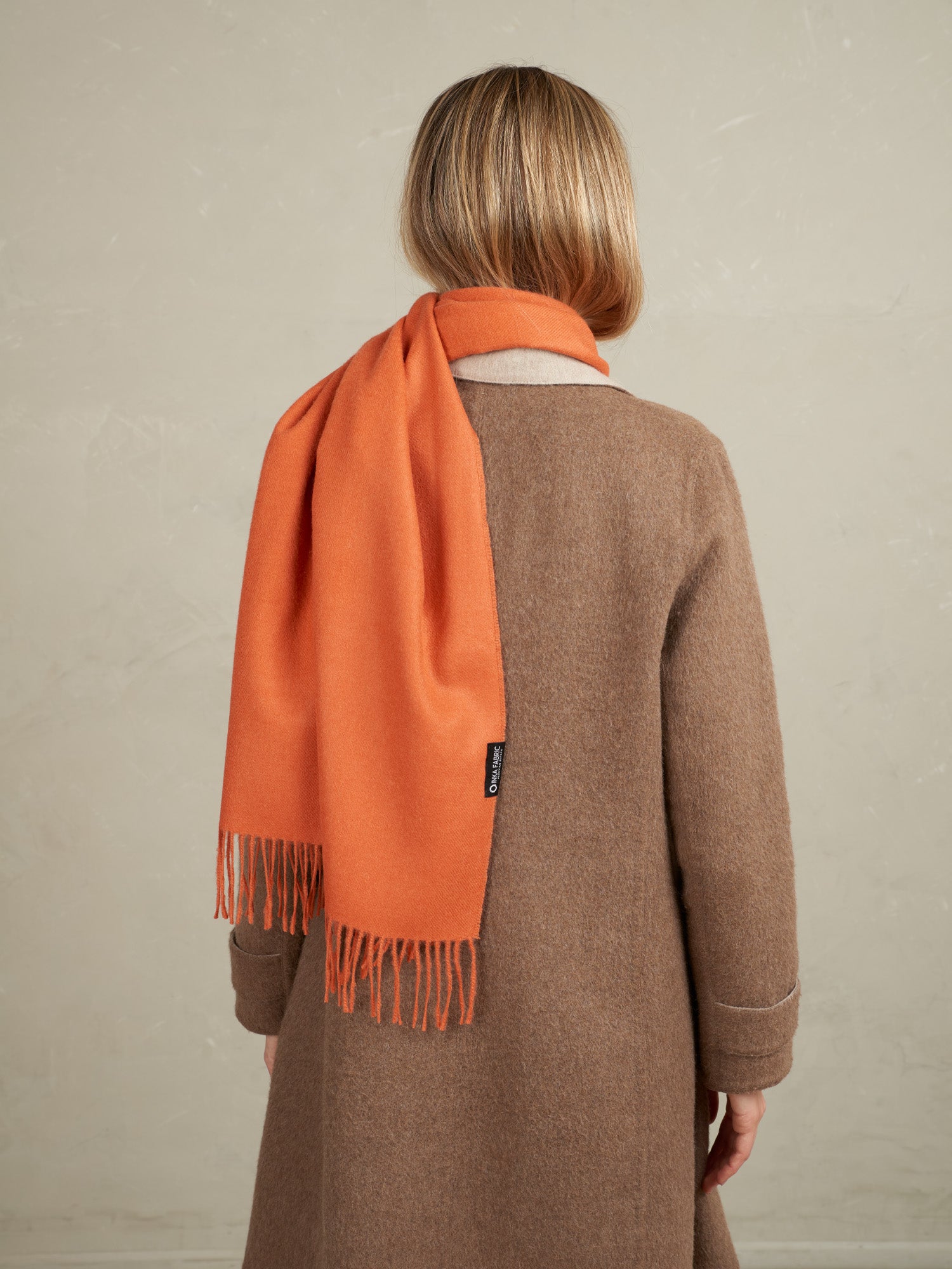 RUST ORANGE ALPACA SHALW MADE IN PERU SALE IN THE UK