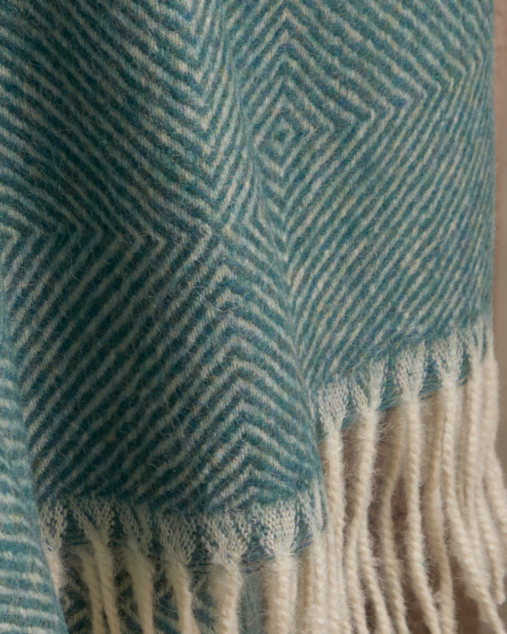 teal green alpaca blanket